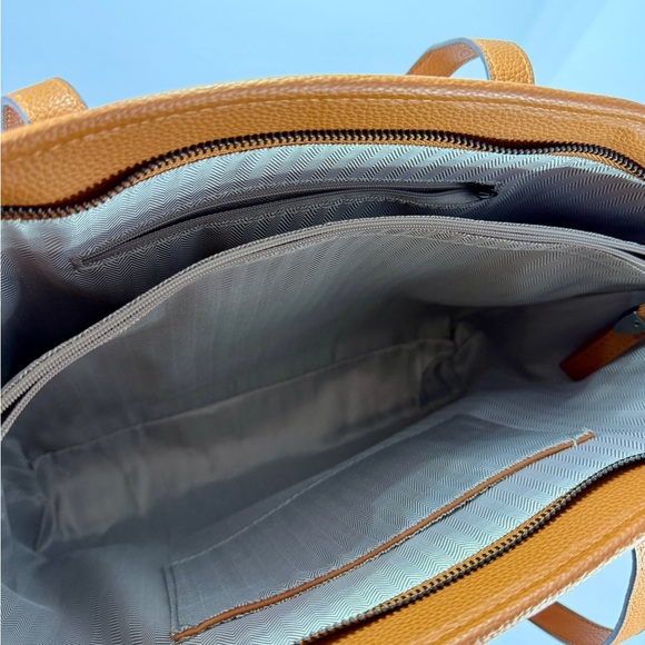 2 piece tote bags!  Stylish Tan and Pink Checkered - Picture 4 of 11